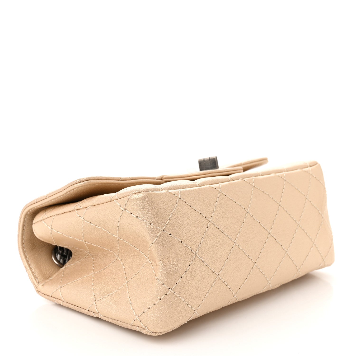 Chanel Metallic Sheepskin Quilted 2.55 Reissue Mini Flap Beige 4 of 10