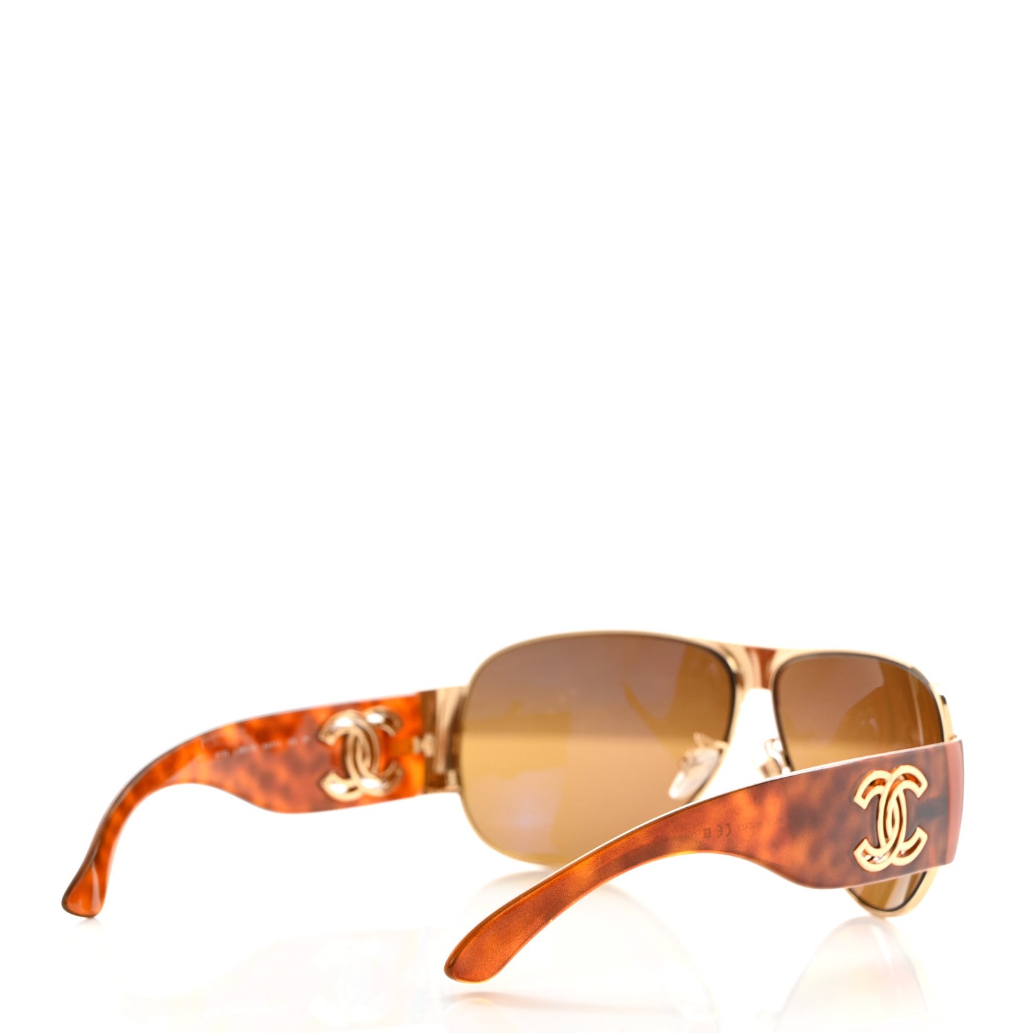 Chanel Acetate Aviator CC Sunglasses 4153 Brown 4 of 7