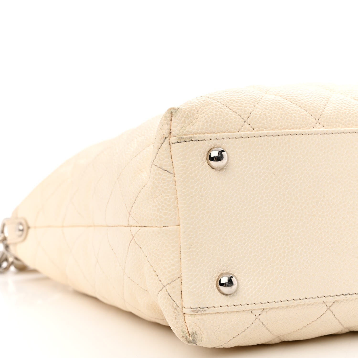 Chanel Caviar Quilted French Riviera Hobo Dark White 12 of 16