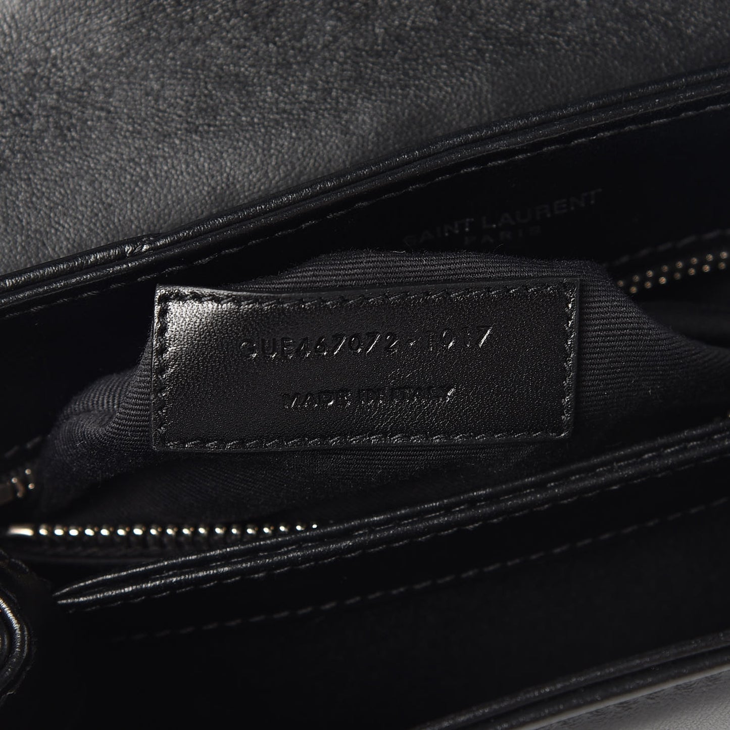 Calfskin Y Quilted Monogram Toy Loulou Crossbody Bag Black
