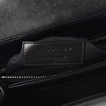 Saint Laurent Calfskin Y Quilted Monogram Toy Loulou Crossbody Bag Black 8 of 12