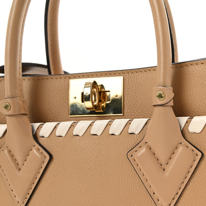 Louis Vuitton Calfskin Mahina Braided On My Side PM Arizona Brown 7 of 9