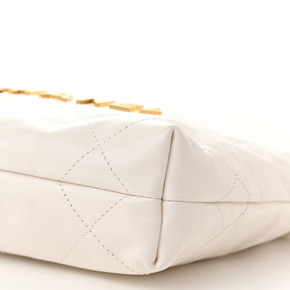 Chanel Shiny Calfskin Quilted Mini Chanel 22 White 10 of 11