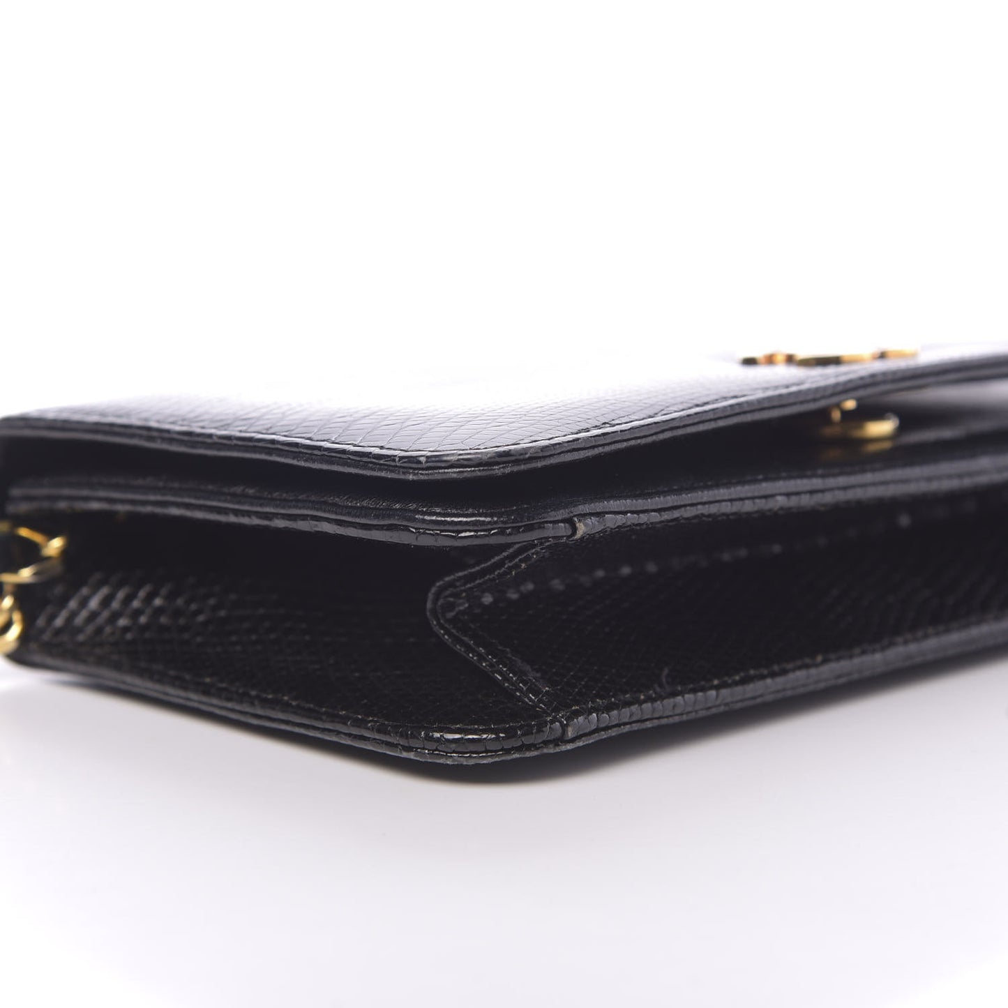 Lizard Mini Single Flap Black