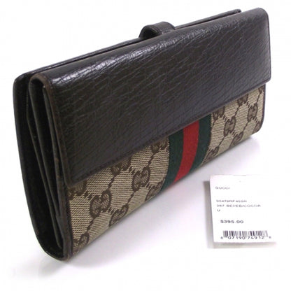 Gucci Monogram Calfskin Web Blake Continental Wallet Brown 4 of 9