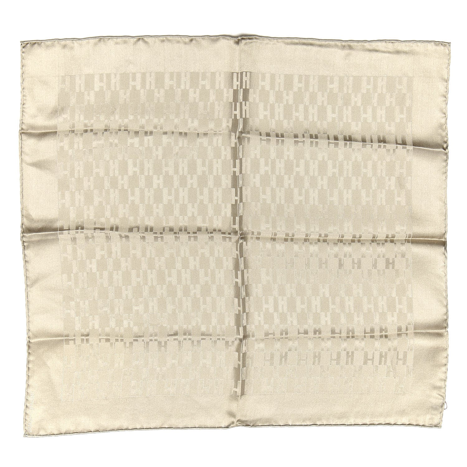 Hermes Silk Faconnee Pocket Square 1 of 4