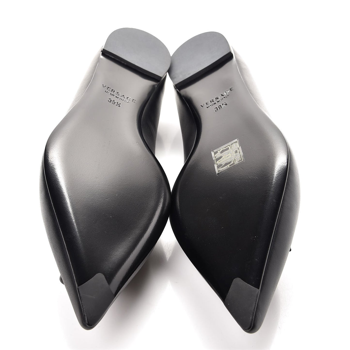 Calfskin Palazzo Ballerina Flats 39.5 Black