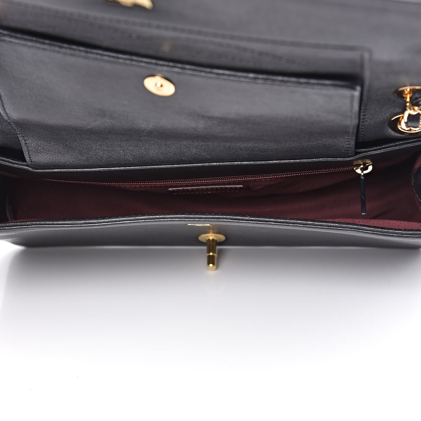 Sheepskin Quilted Vintage Mademoiselle Flap Black