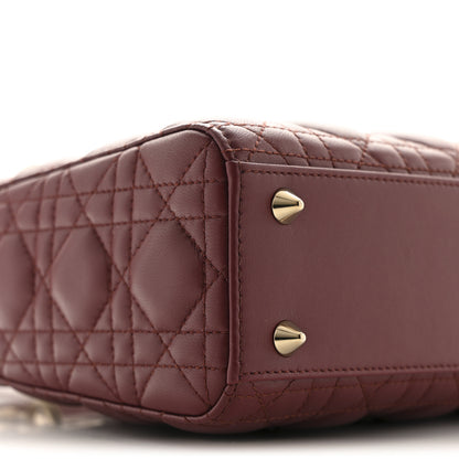 Christian Dior Lambskin Cannage Small My ABCDior Lady Bordeaux 9 of 10