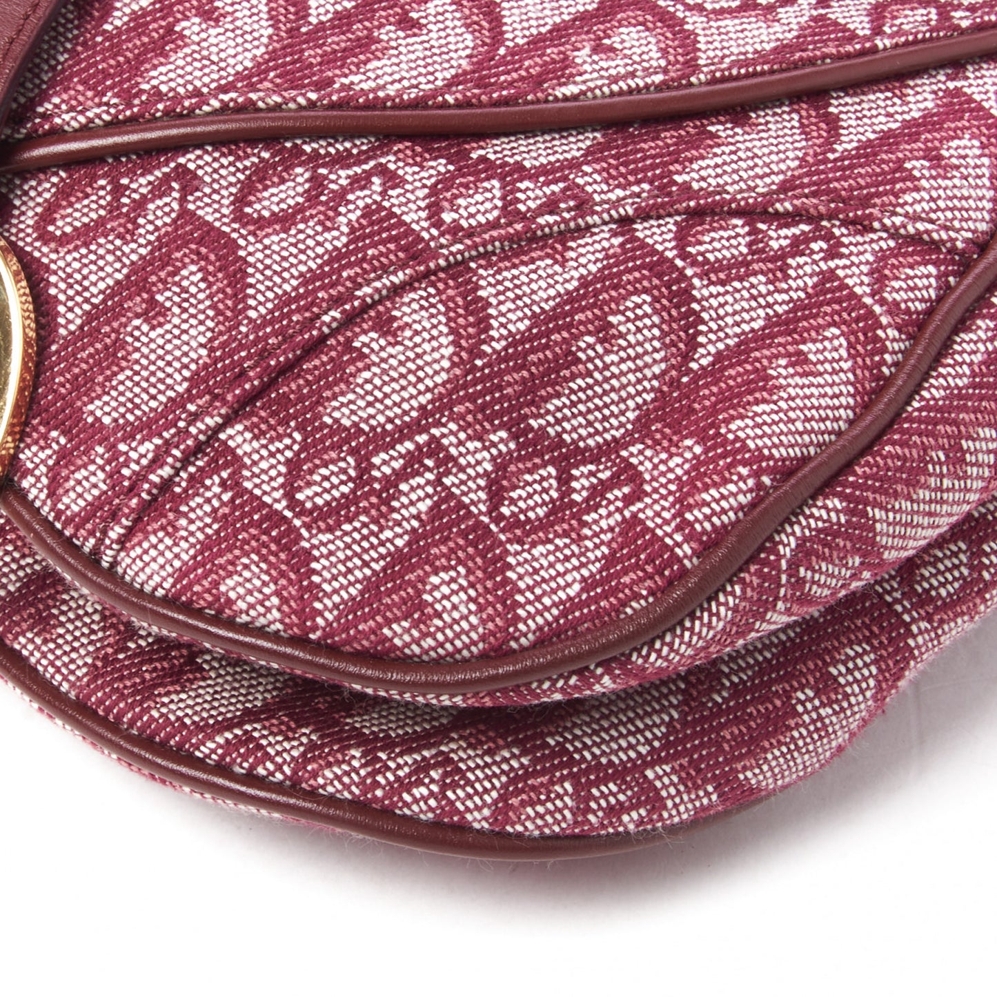 Monogram Double Saddle Bag Burgundy