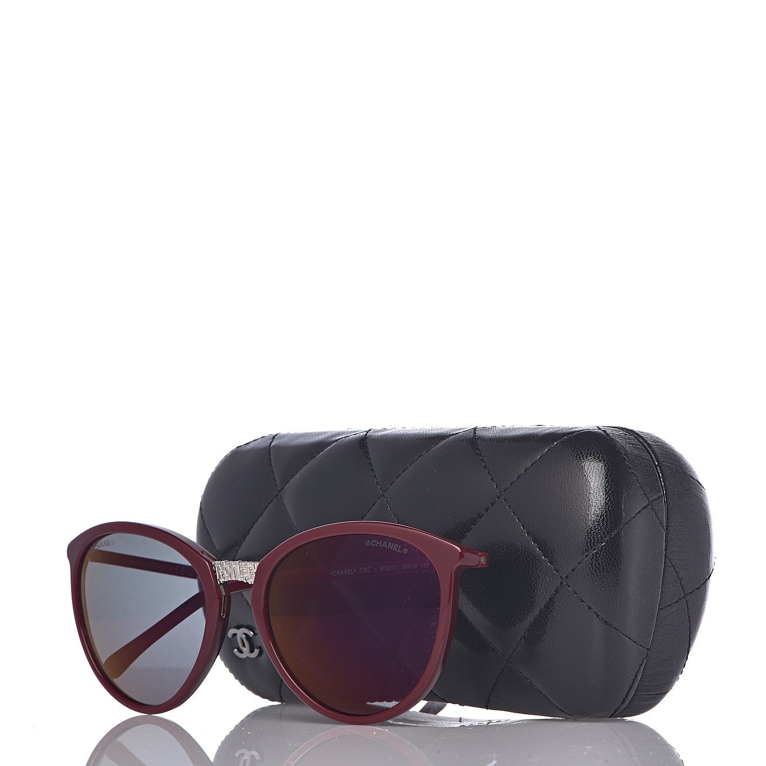 Chanel Acetate Butterfly Winter Sunglasses 5382 Dark Red 11 of 11