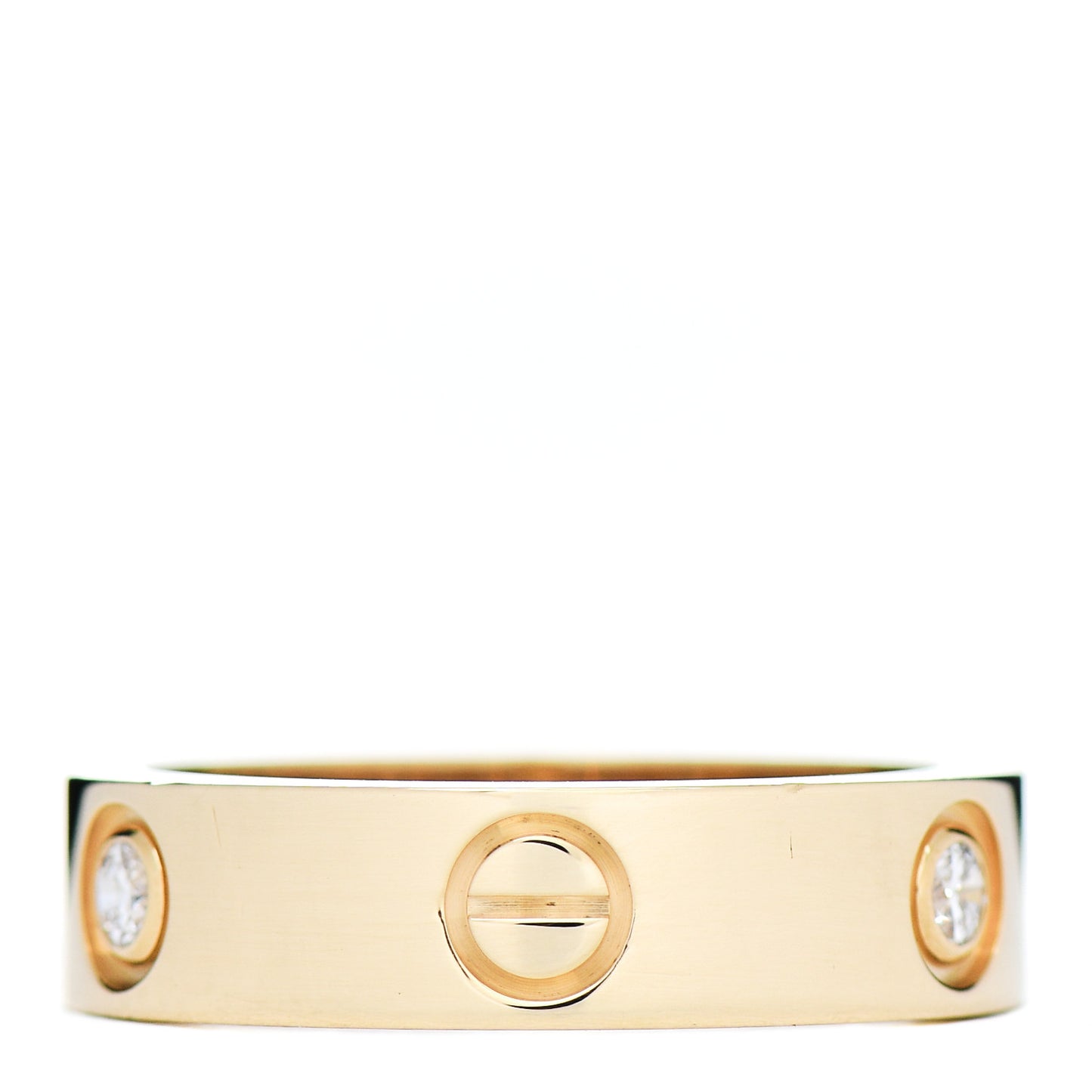 18K Yellow Gold 3 Diamond 5.5mm LOVE Ring 57 8