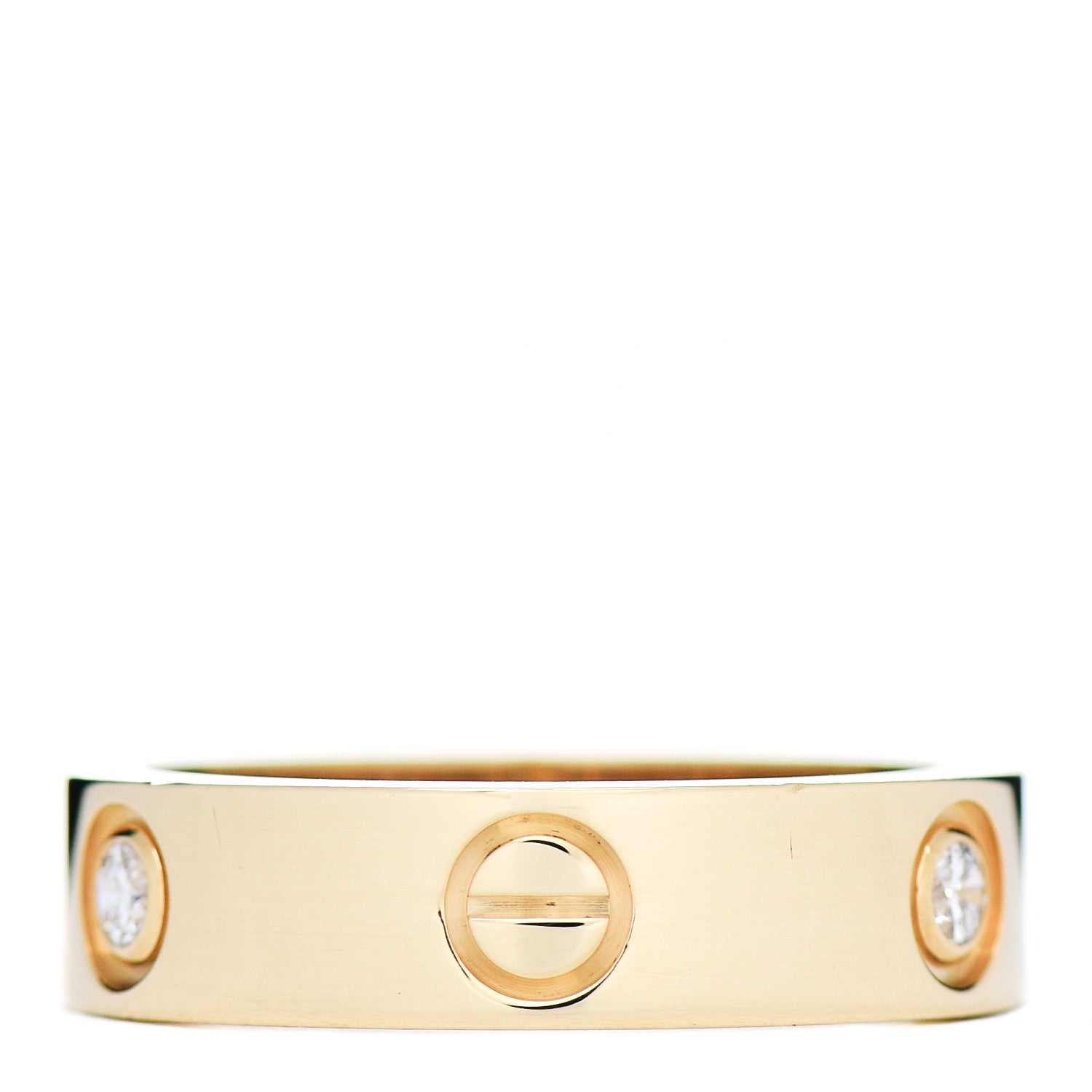 Cartier 18K Yellow Gold 3 Diamond 5.5mm LOVE Ring 57 8 3 of 5