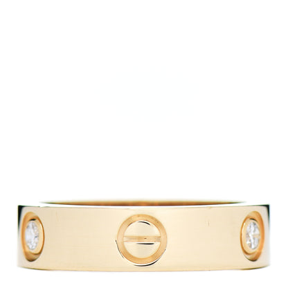Cartier 18K Yellow Gold 3 Diamond 5.5mm LOVE Ring 57 8 3 of 5