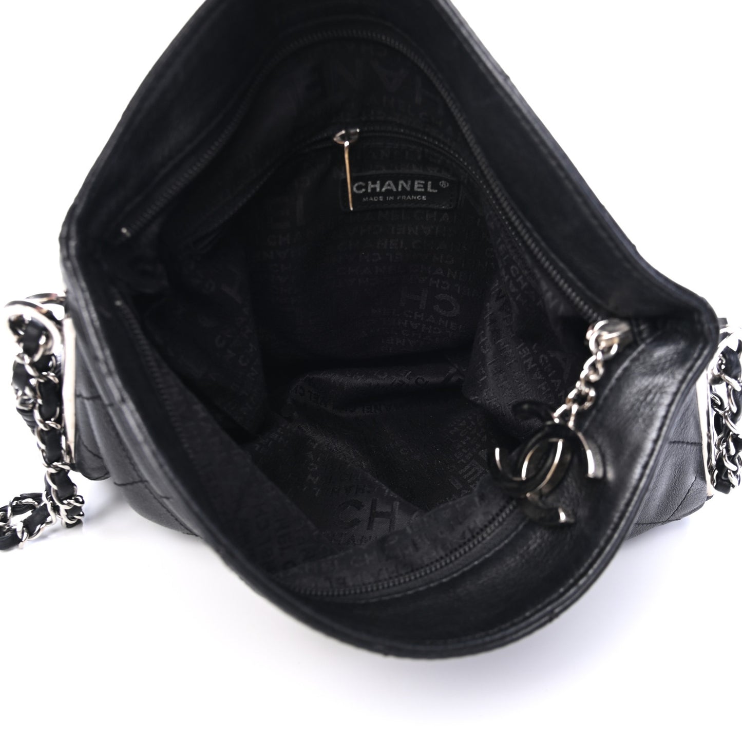 Lambskin Stitched Medium Ultimate Soft Tote Black
