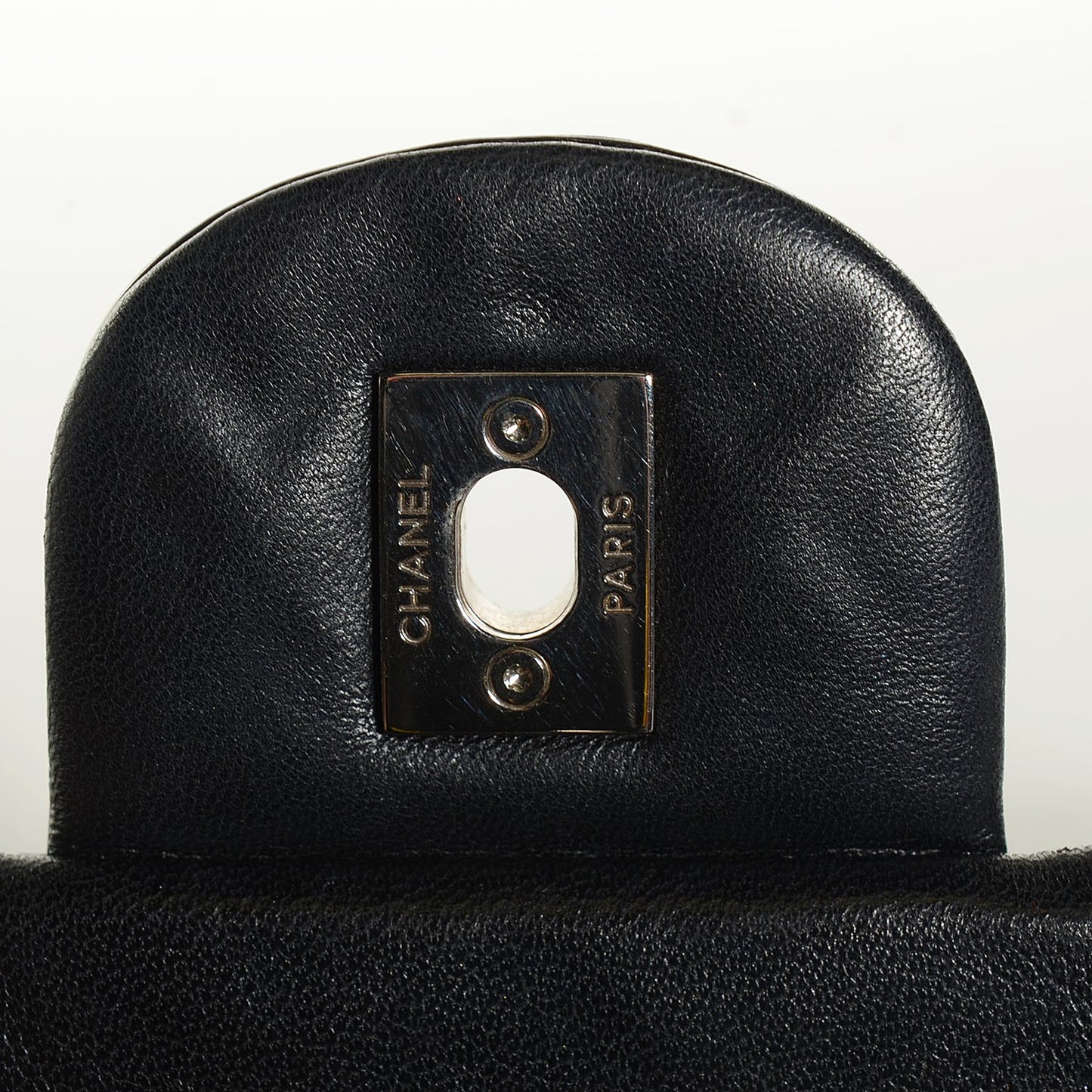 Patent Quilted East West Flap Black