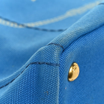 Prada Canapa Logo Tote Azzurro 10 of 17