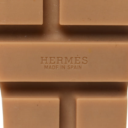 Hermes Calfskin Cork Eze 30 Sandals 37 Black 7 of 9