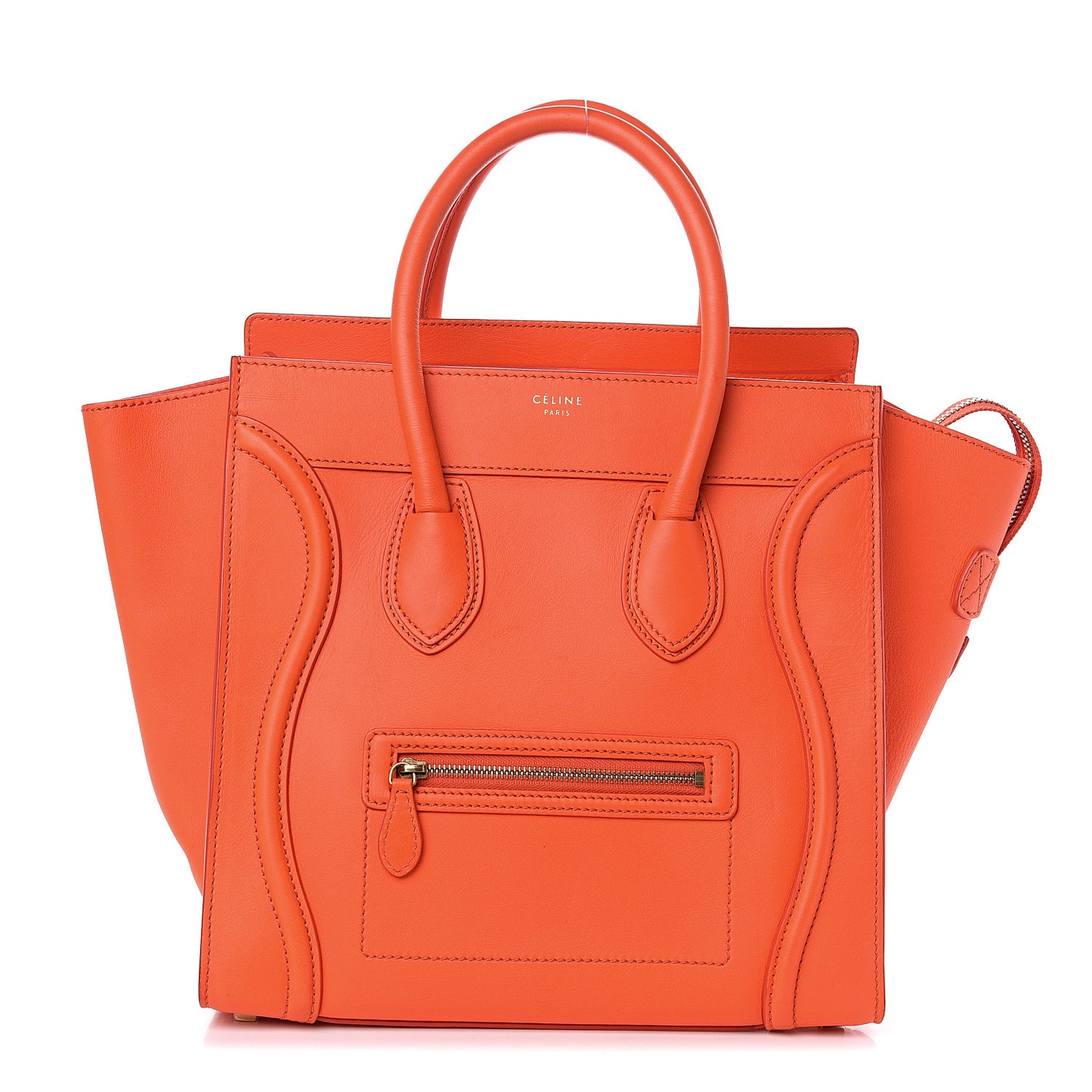 Smooth Calfskin Mini Luggage Orange