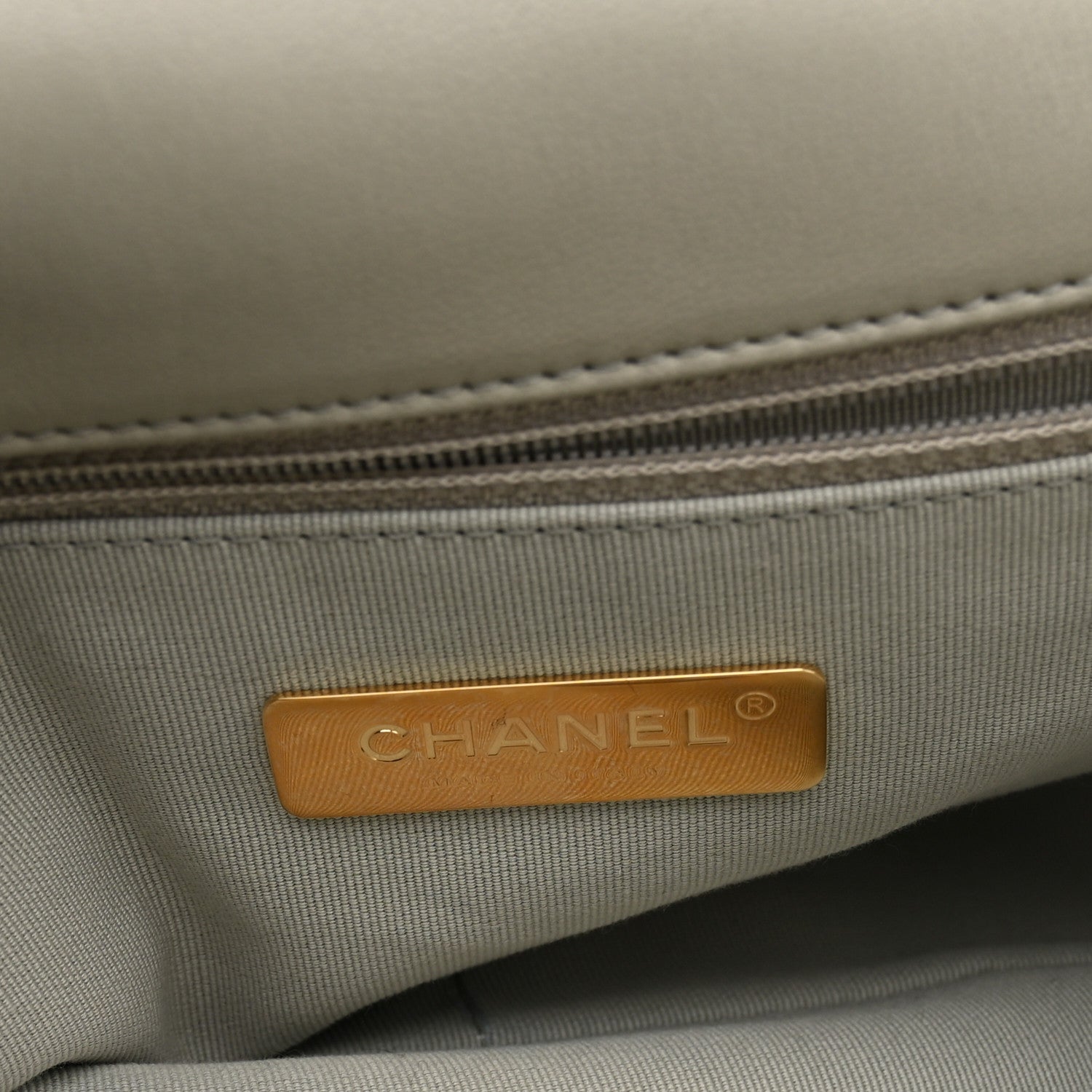 Chanel Lambskin Quilted Medium Chanel 19 Flap Light Grey 6 of 12