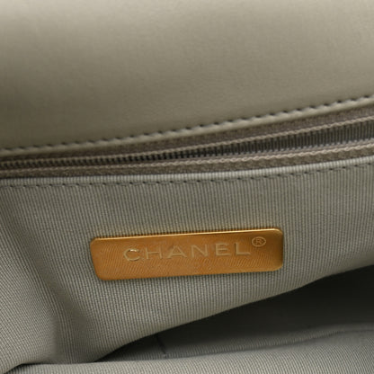 Chanel Lambskin Quilted Medium Chanel 19 Flap Light Grey 6 of 12