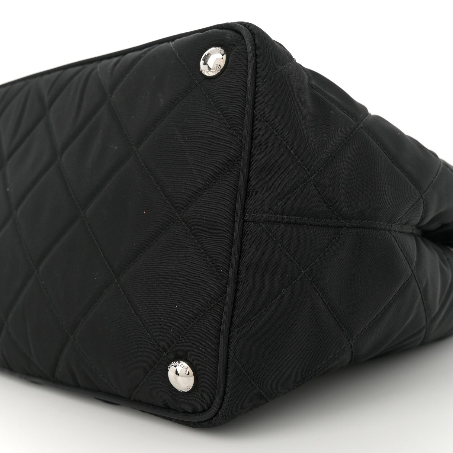 Prada Nylon Tessuto Impuntu Quilted Tote Black 10 of 10