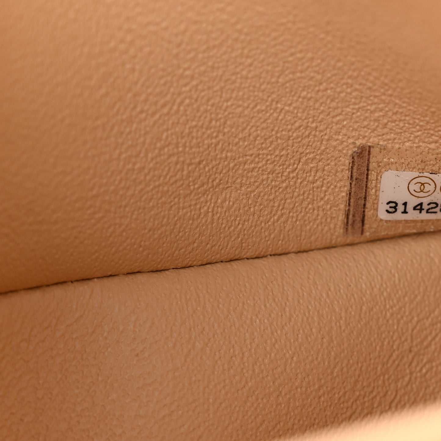 Caviar Quilted Small Double Flap Beige