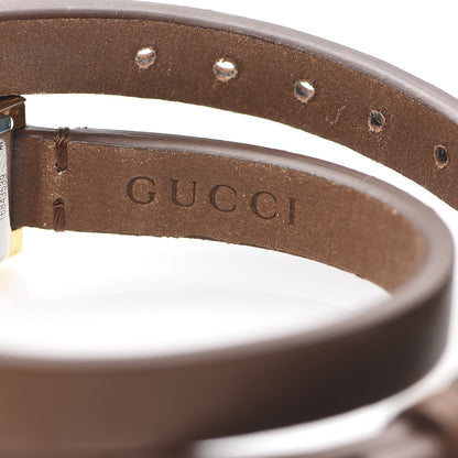 Gucci Stainless Steel Calfskin Mother of Pearl 14mm G-Frame Square Double Wrap Quartz Watch 6 of 8