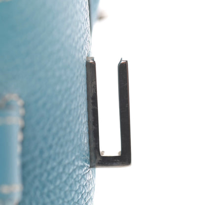 Hermes Taurillon Clemence Birkin 30 Blue Jean 22 of 46