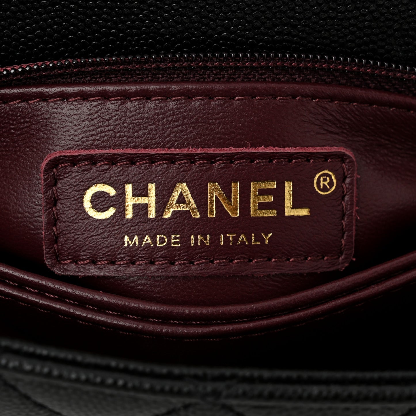 Caviar Quilted Mini Coco Handle Flap Black