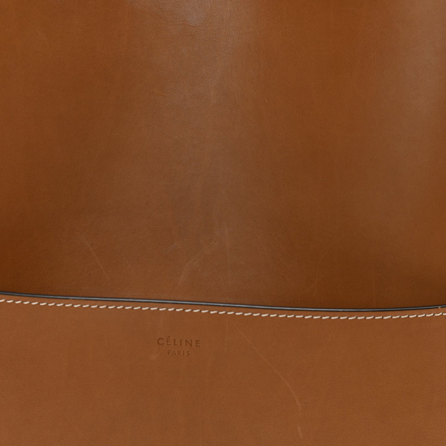 Natural Calfskin Sangle Bucket Bag Light Camel