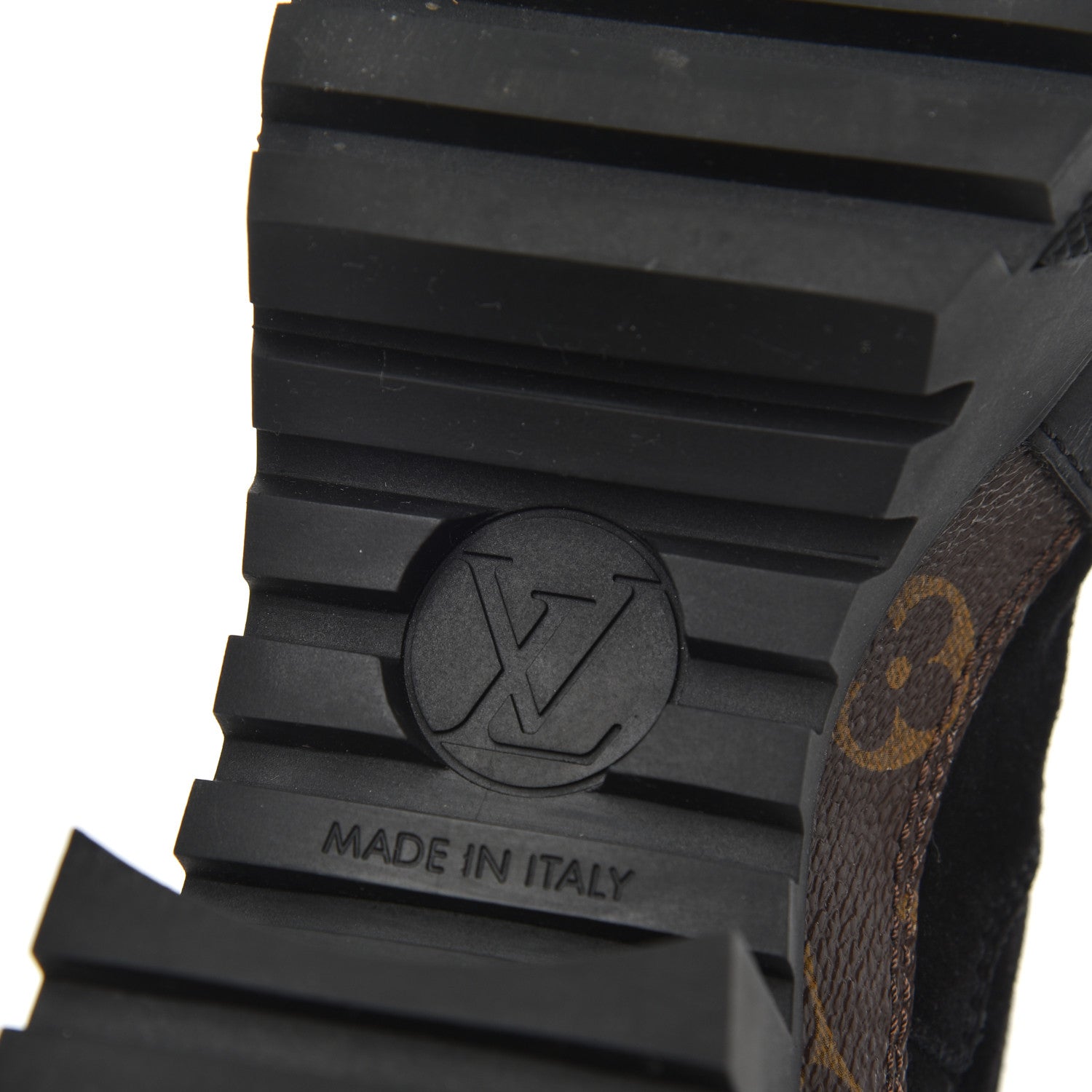 Louis Vuitton Suede Calfskin Monogram Laureate Platform Desert Boots 37.5 Black 7 of 15