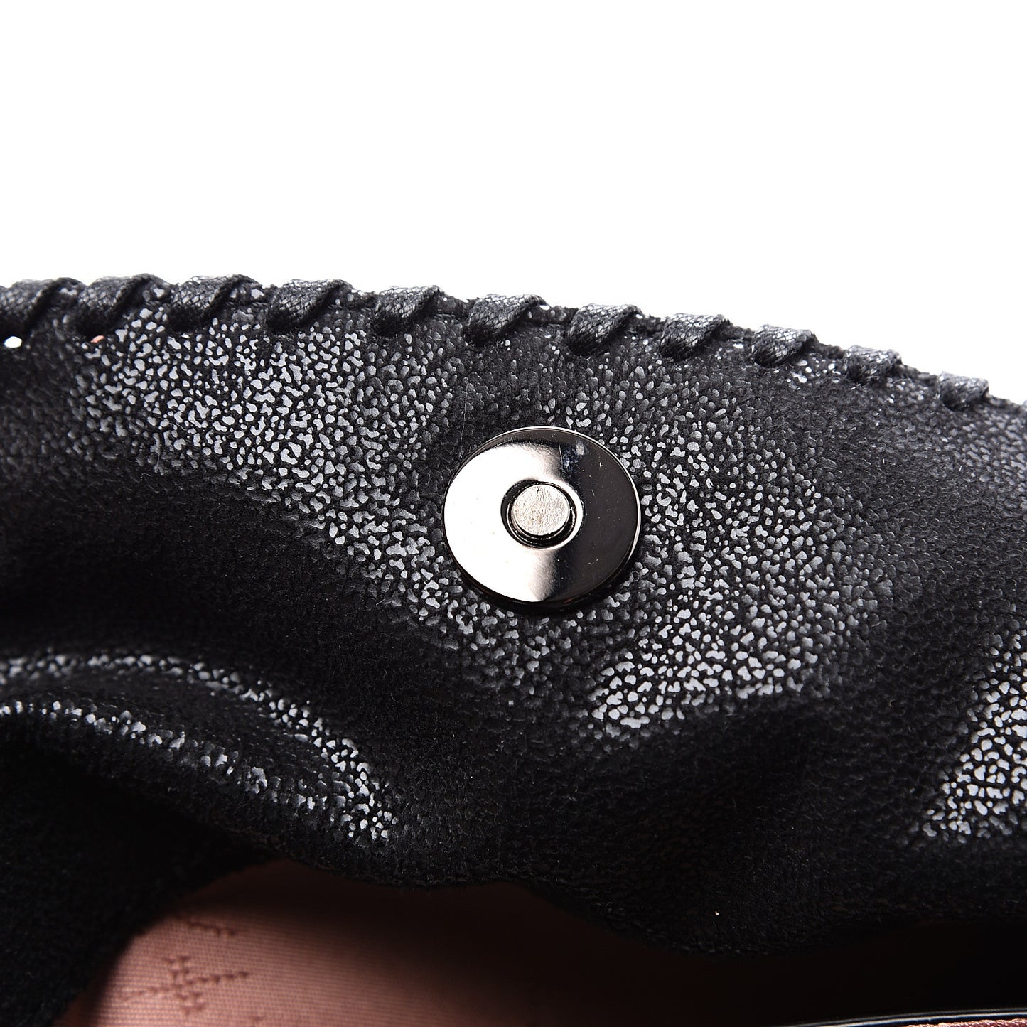 Shaggy Deer Mini Falabella Fold Over Tote Black