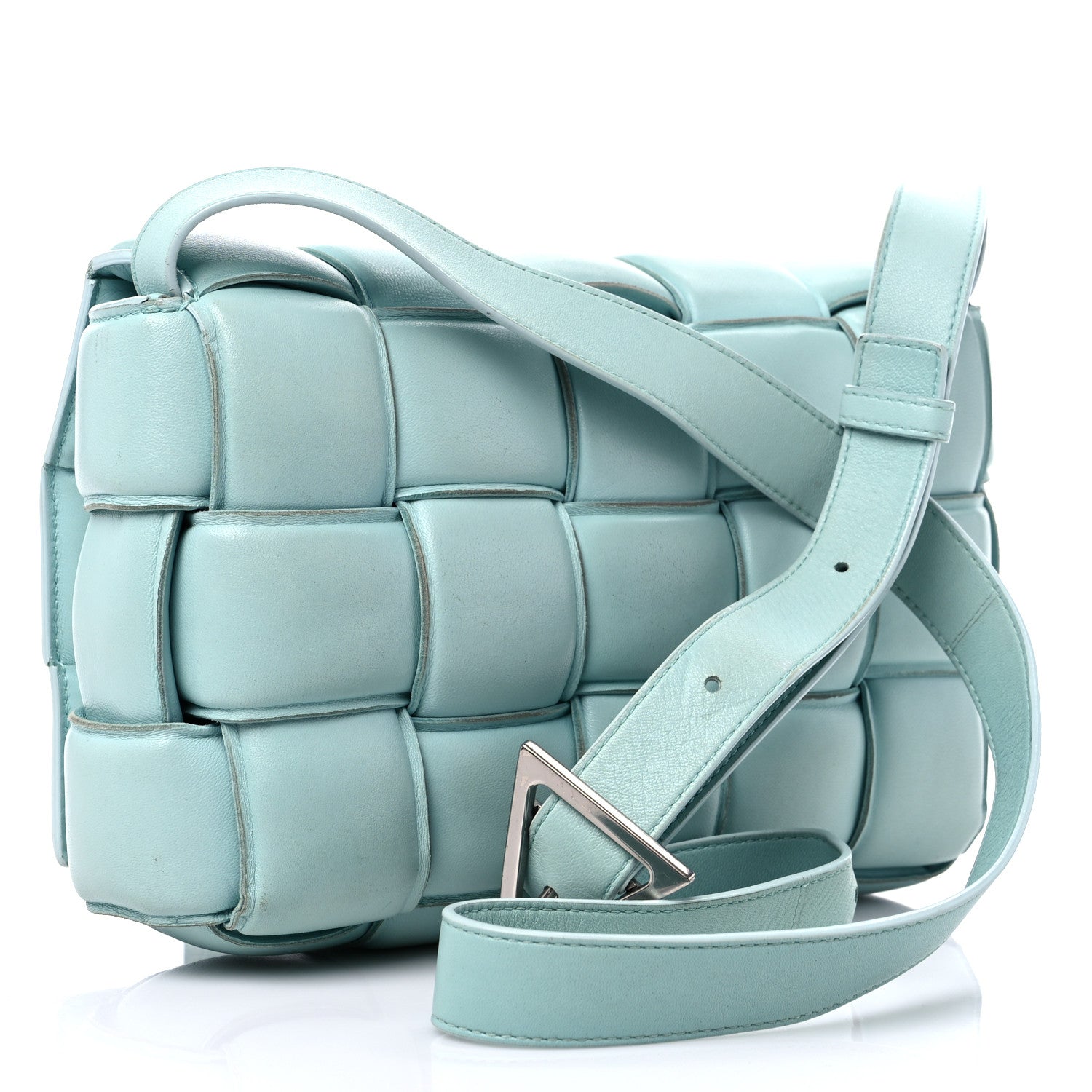 Bottega Veneta Paper Calfskin Maxi Intreccio Padded Cassette Crossbody Bag Ice 3 of 21