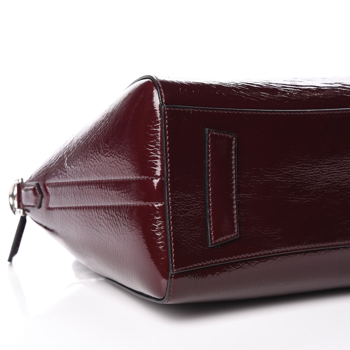 Crinkled Patent Calfskin Small Antigona Aubergine