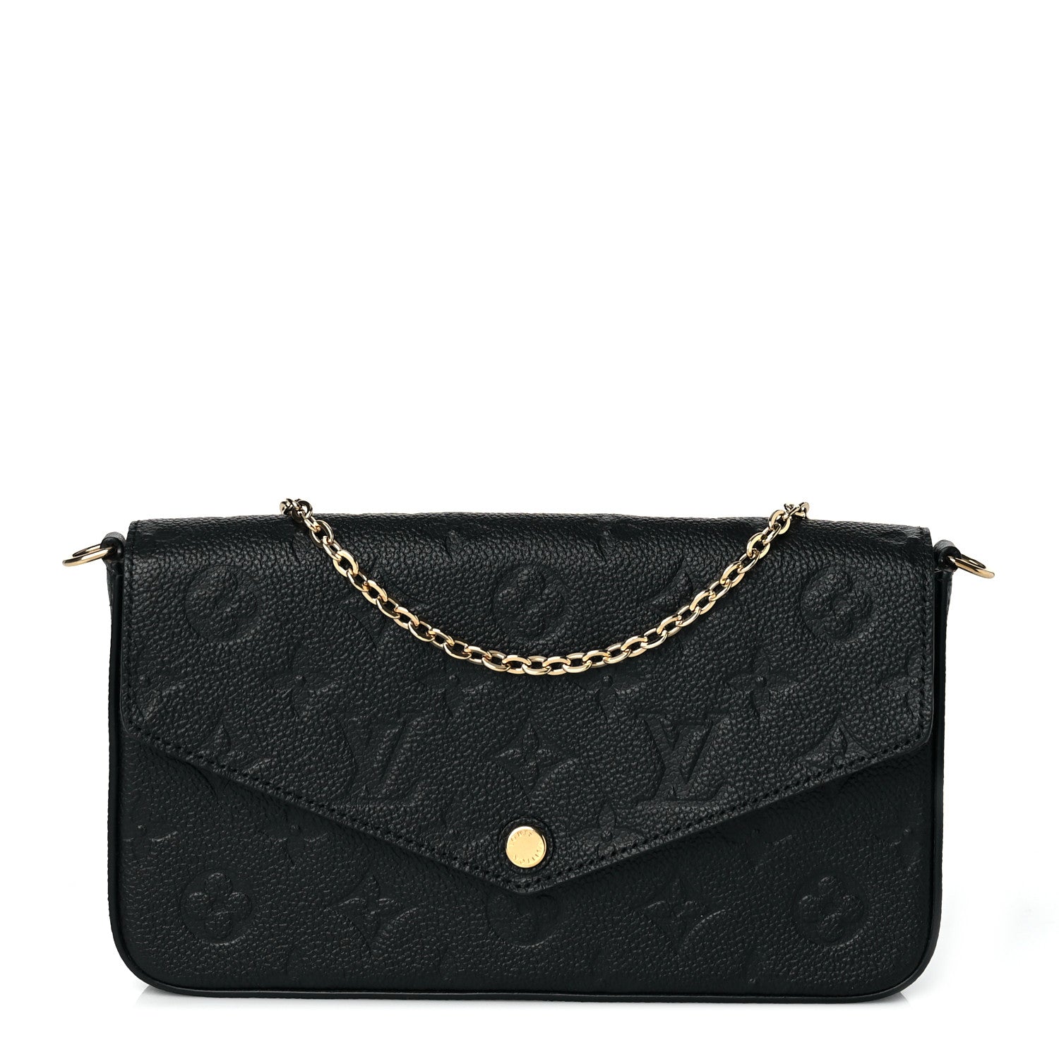 Louis Vuitton Empreinte Pochette Felicie Chain Wallet Black 3 of 9