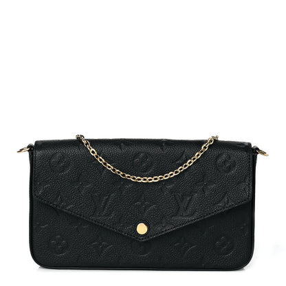 Louis Vuitton Empreinte Pochette Felicie Chain Wallet Black 3 of 9