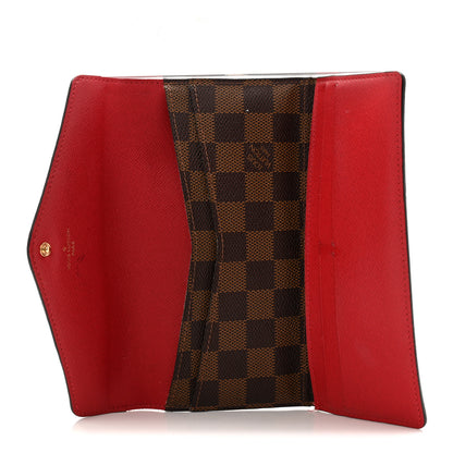 Louis Vuitton Damier Ebene Josephine Wallet Red 6 of 12