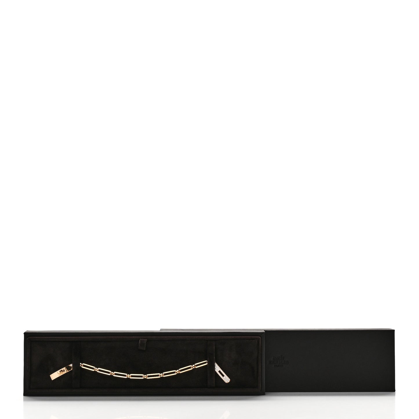 18K Yellow Gold Diamond Pave PM Kelly Chaine Bracelet SH