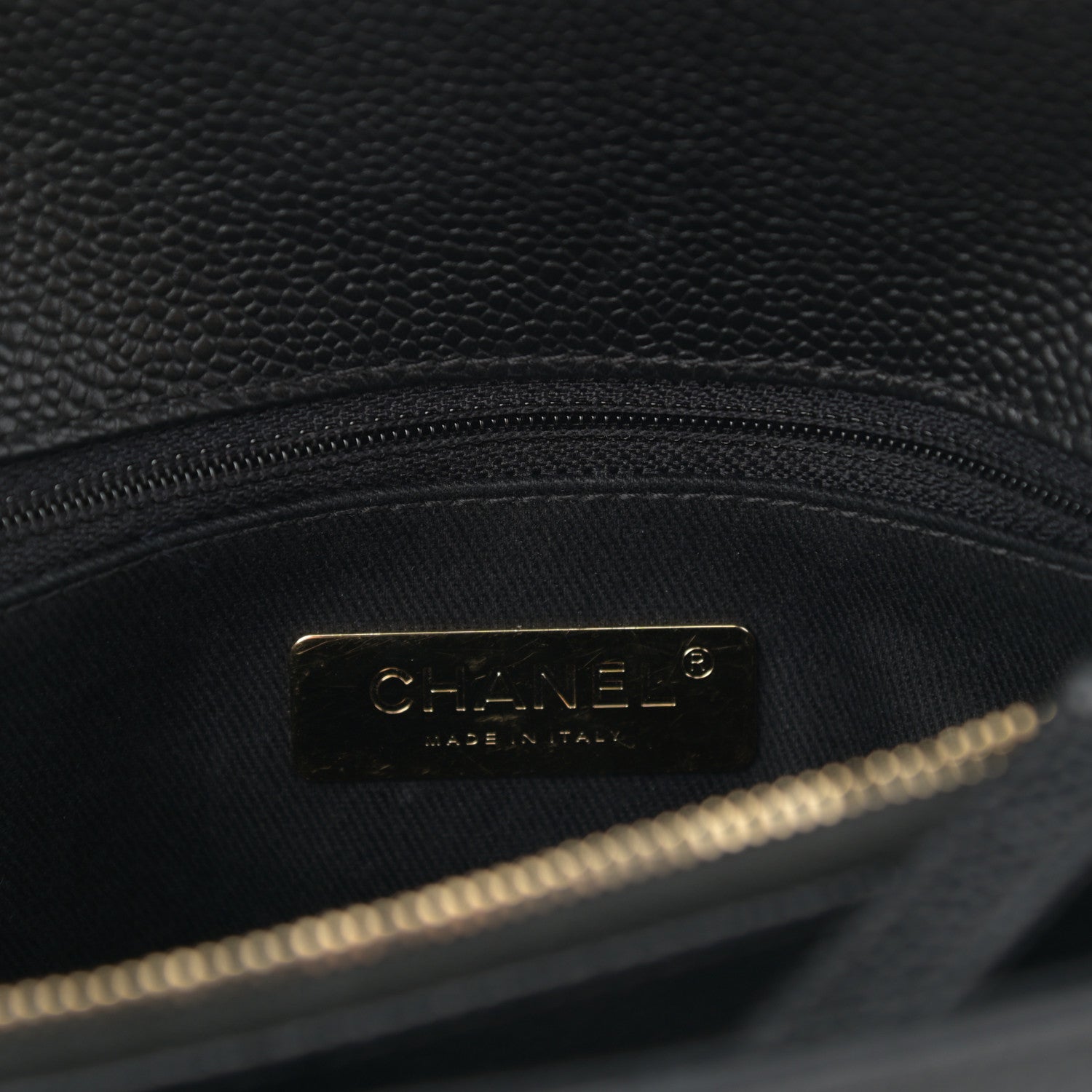 Chanel Caviar Diamond Stitched Small Top Handle Flap Black 6 of 11