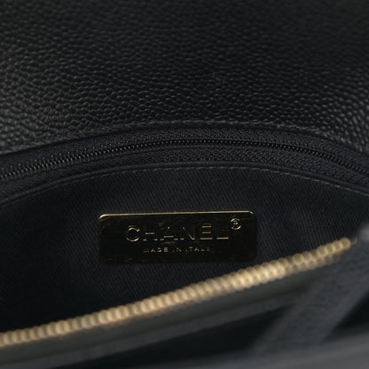 Chanel Caviar Diamond Stitched Small Top Handle Flap Black 6 of 11