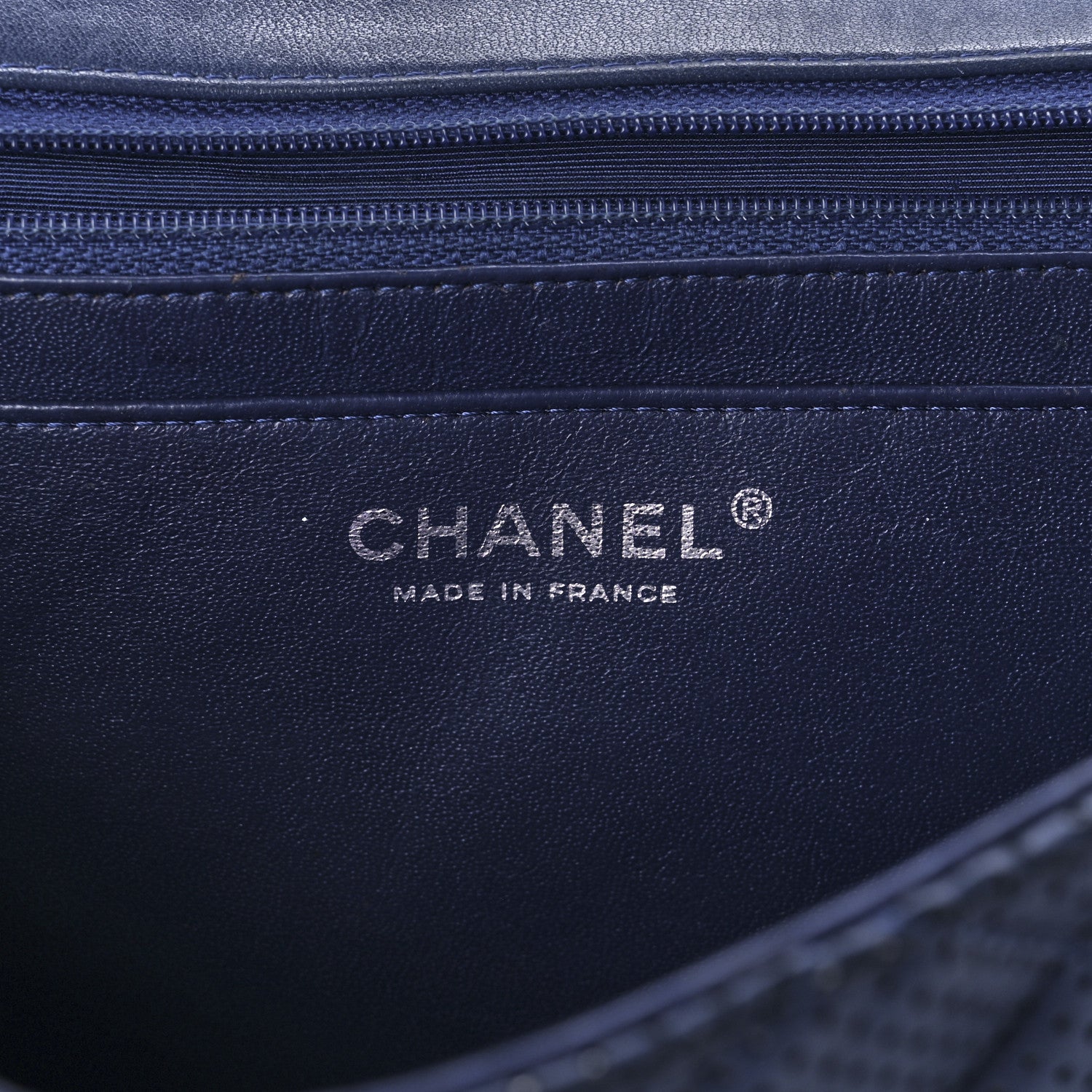 Chanel Lambskin Perforated Jumbo Single Flap Blue 6 of 15