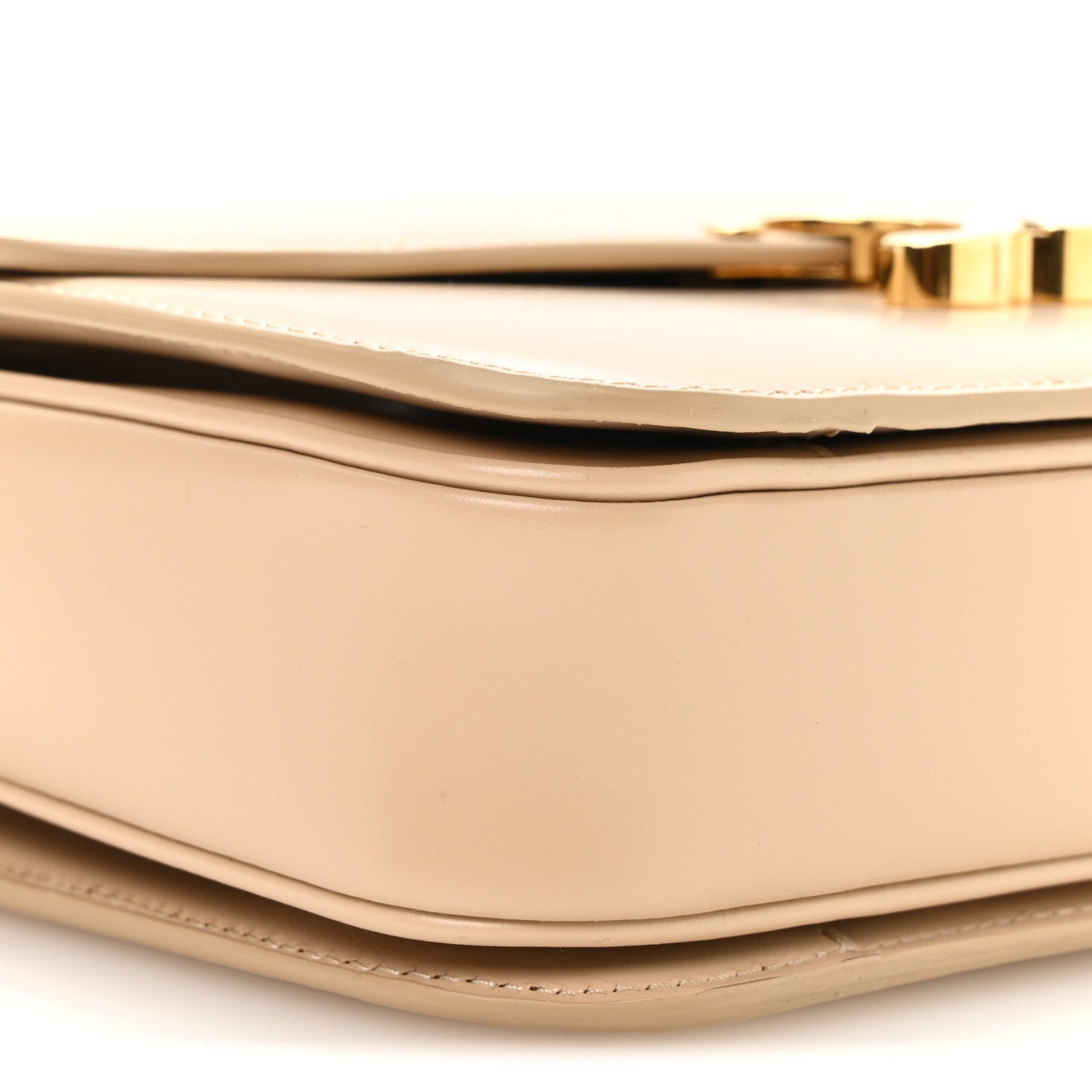 Celine Shiny Calfskin Medium Triomphe Nude 10 of 12