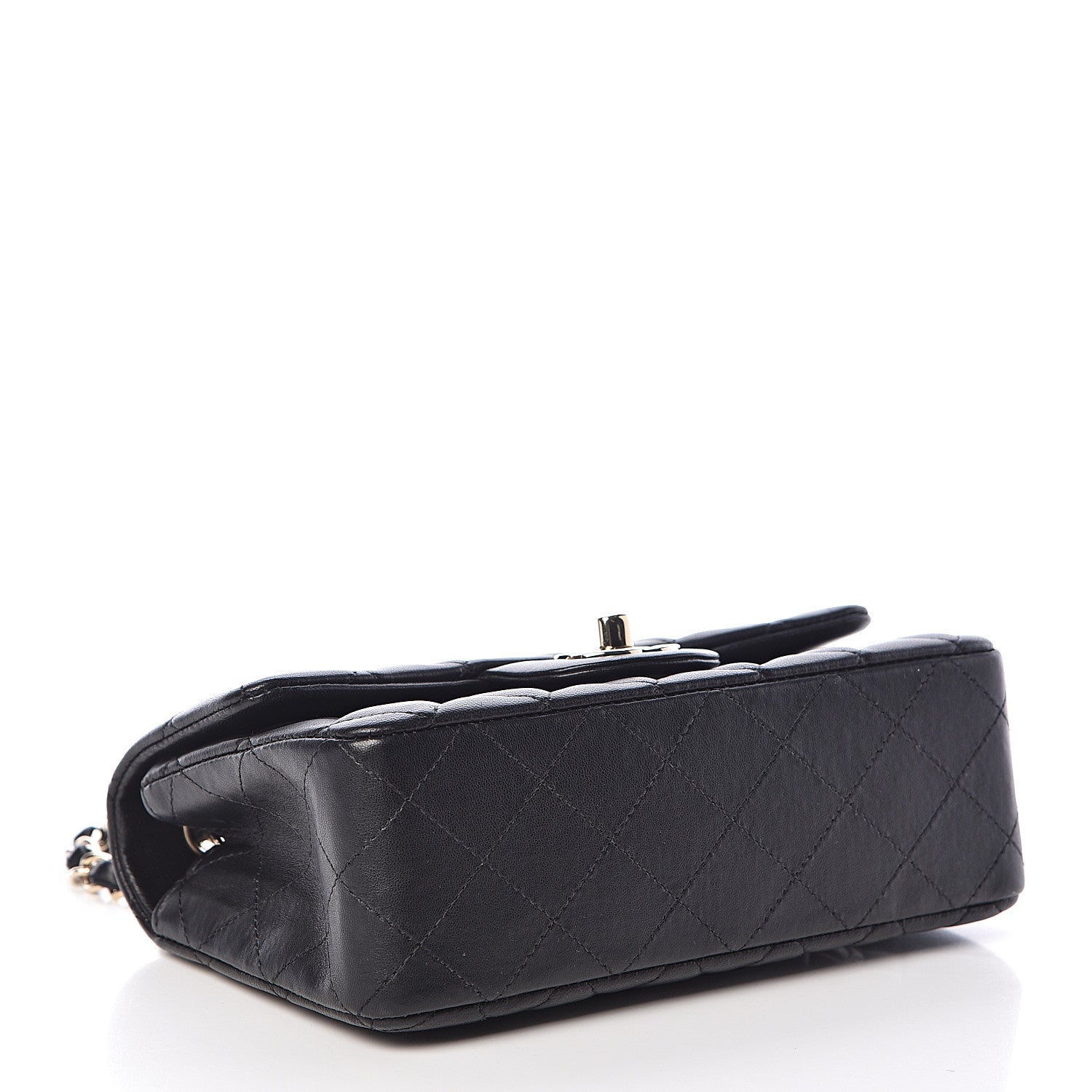 Chanel Lambskin Quilted Mini Rectangular Flap Black 4 of 12