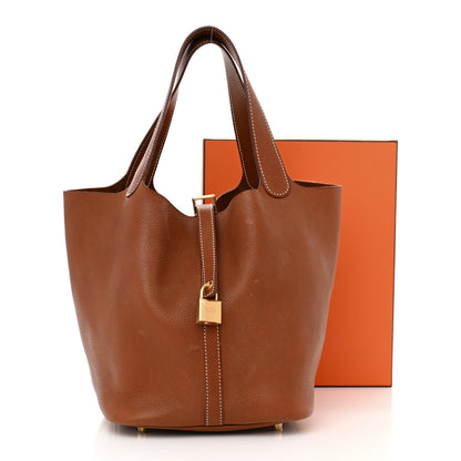 Hermes Barenia Faubourg Picotin Lock 22 MM Fauve 14 of 14