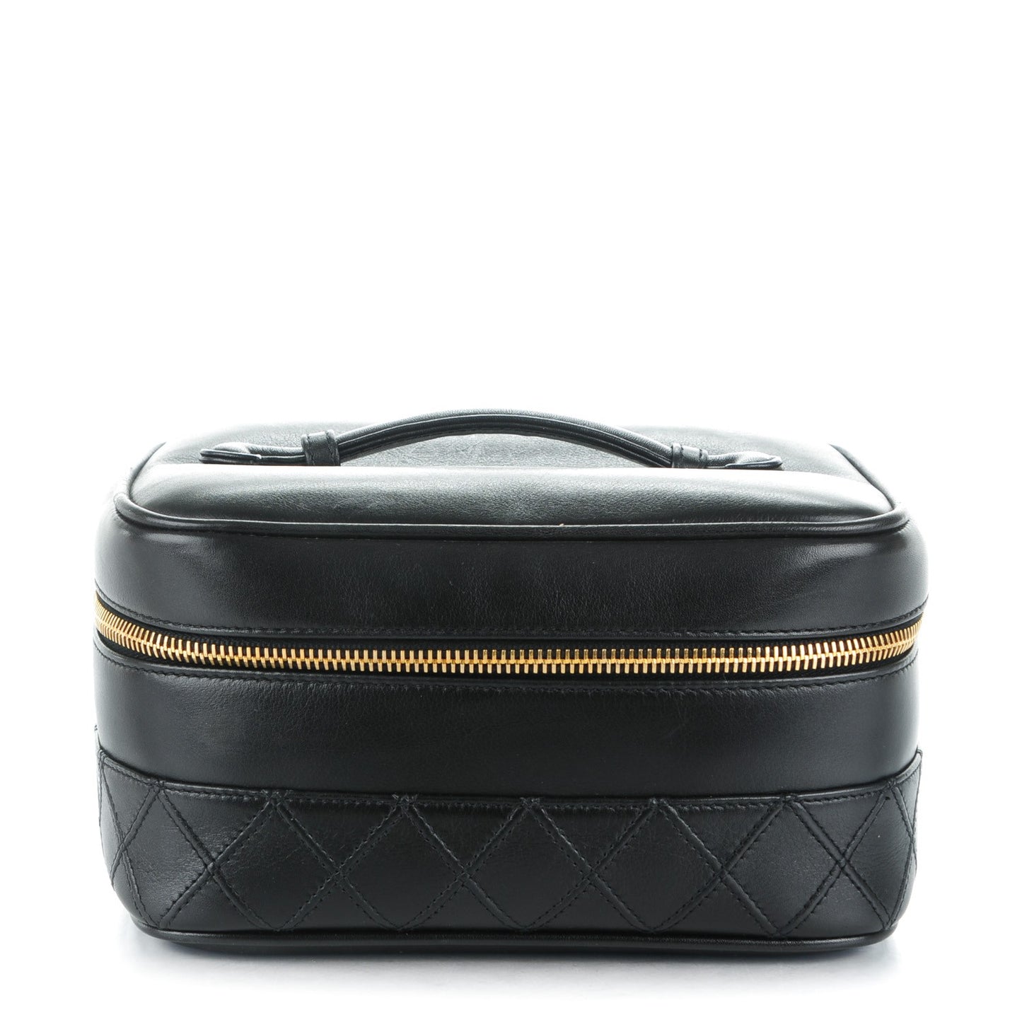 Calfskin Vanity Cosmetic Case Black