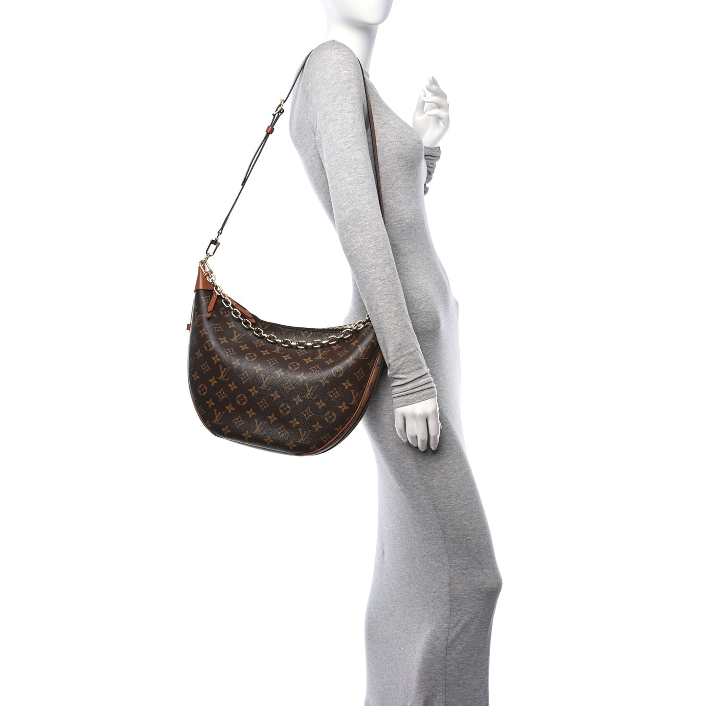 Reverse Monogram Loop Hobo