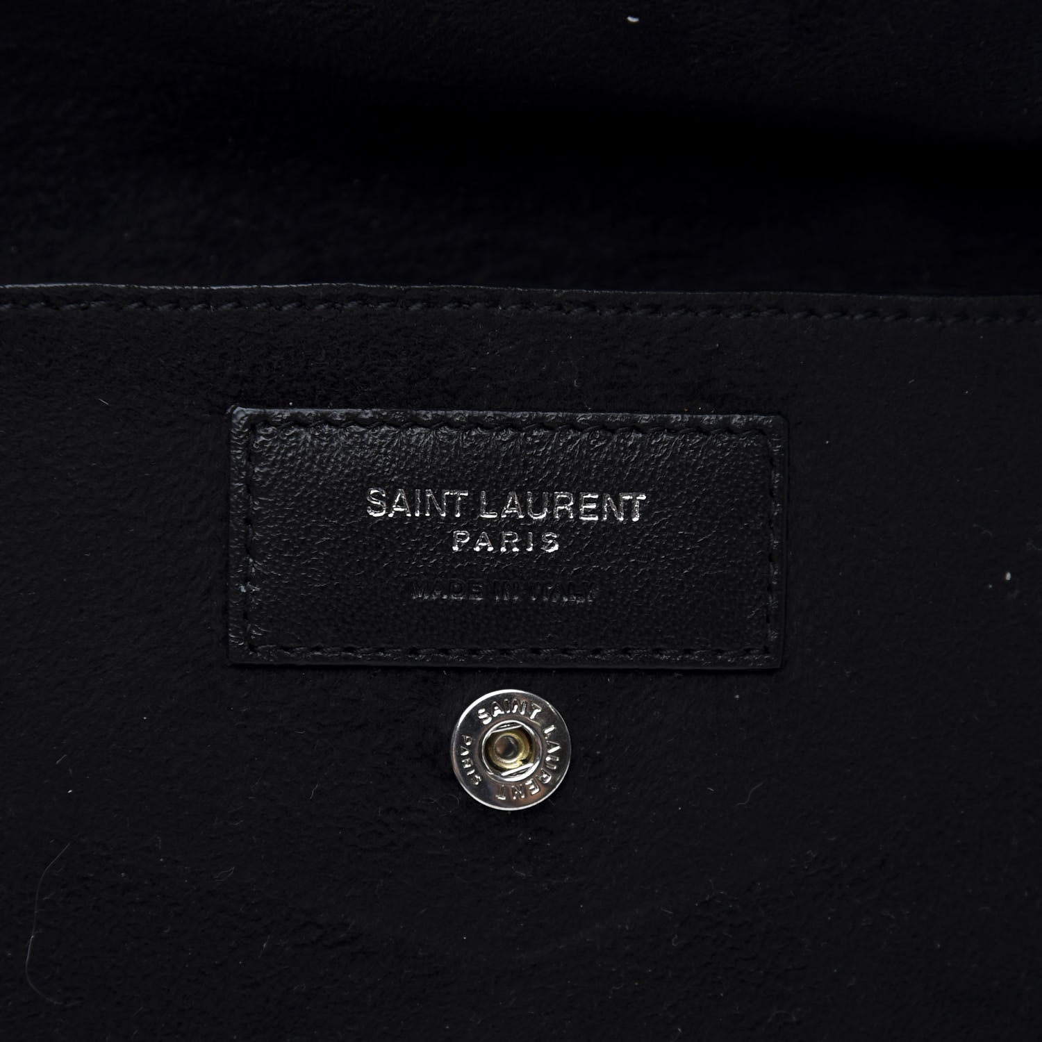 Saint Laurent Lambskin Teddy Drawstring Bag Black 8 of 13