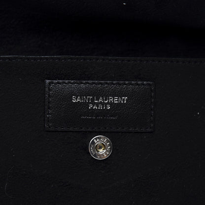 Saint Laurent Lambskin Teddy Drawstring Bag Black 8 of 13