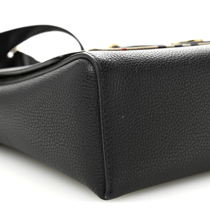 Burberry Coated Canvas Calfskin Vintage Check Medium Note Crossbody Bag Black 9 of 11